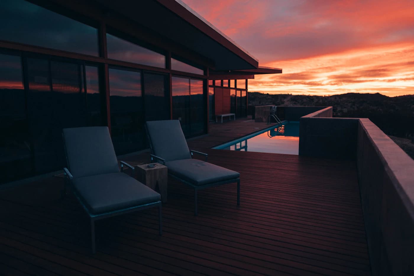 Contemporary home with a premium composite deck