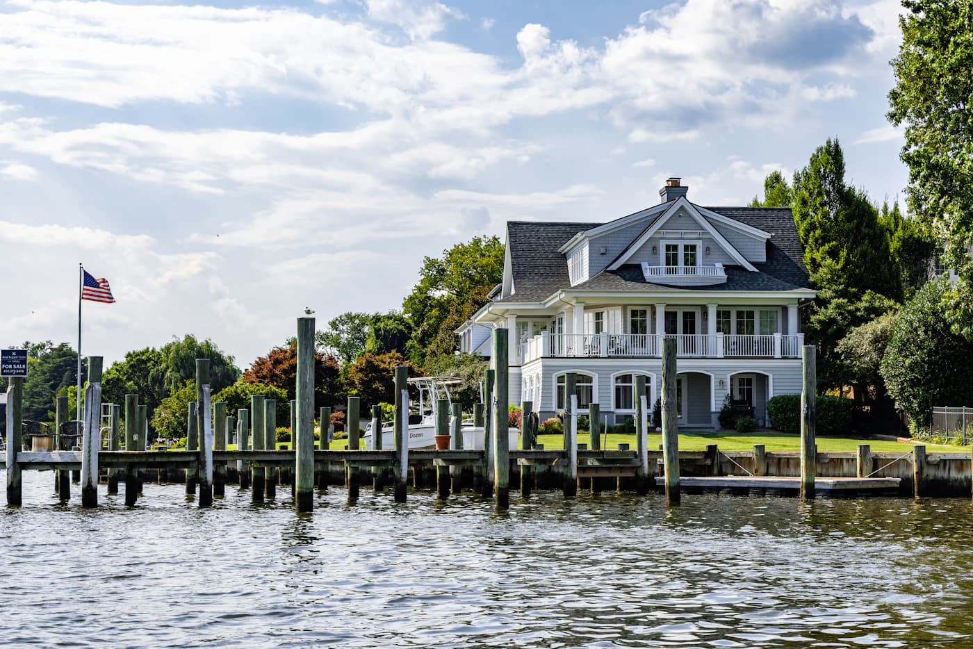 Waterfront deck exposed to moisture and salt air